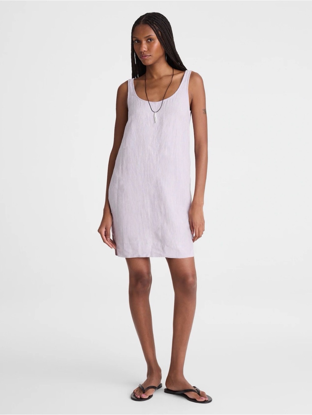 Madewell Scoopneck Mini Shift Dress in 100% Linen NWT